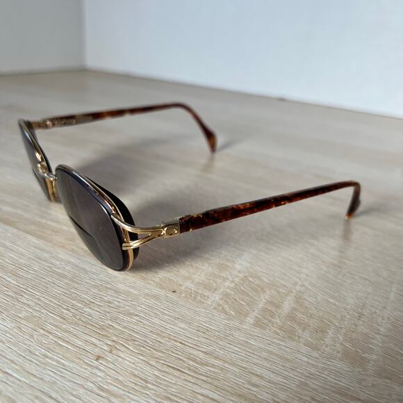 Vintage Gucci Sunglasses Oval Frame Tortoise Shell Gold RARE! - Picture 3 of 11